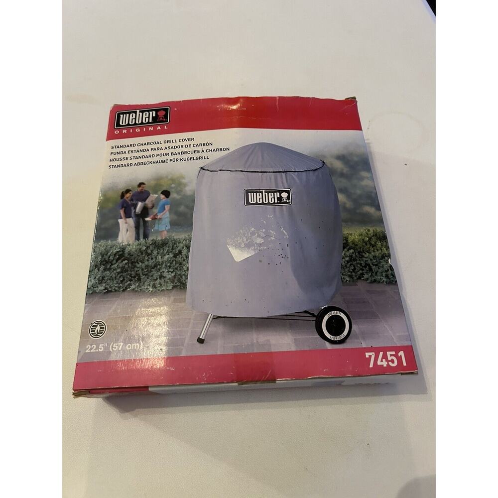 Weber Original 7451 Vinyl Standard Charcoal Grill Cover 22.5" (57 cm) NOS